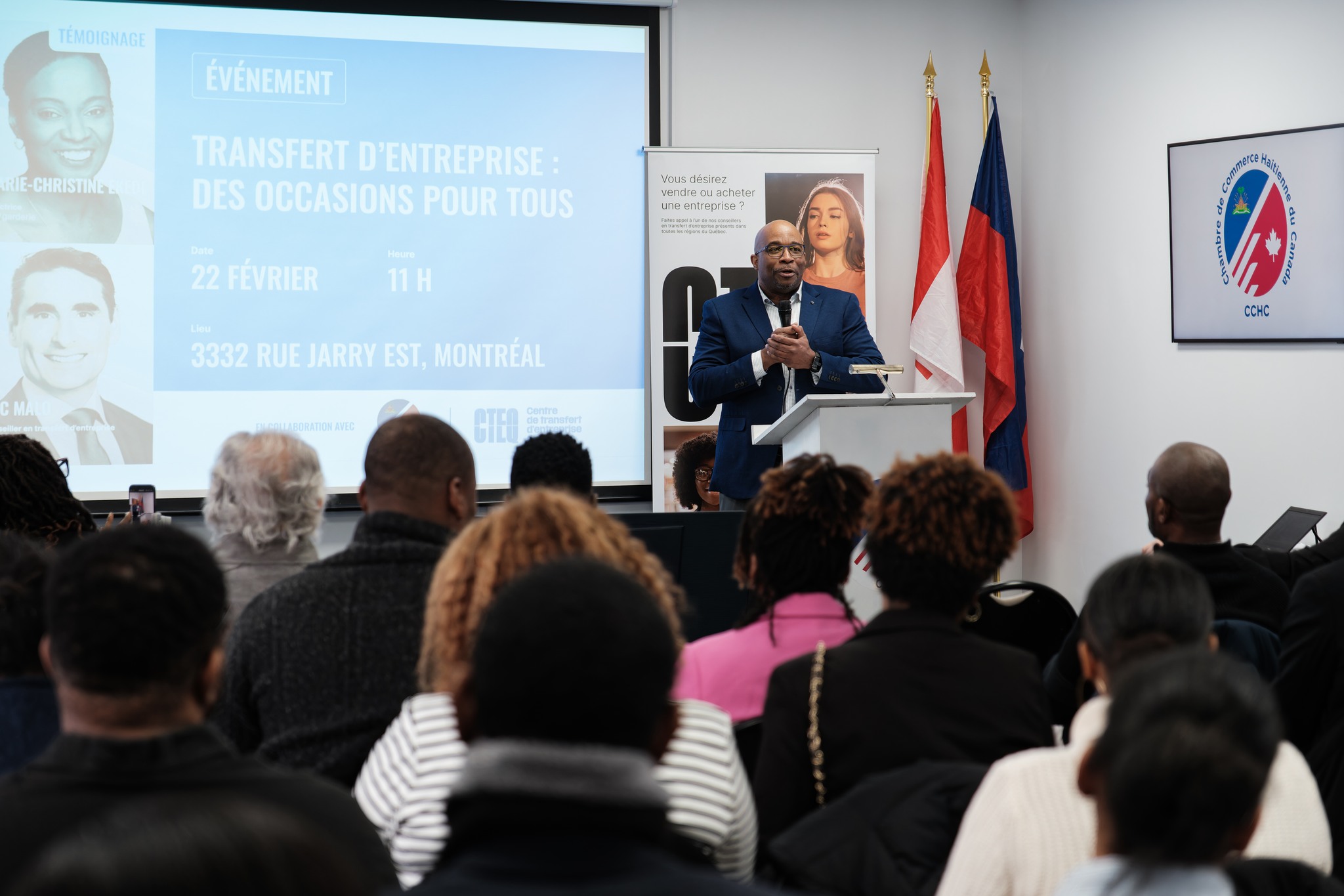 Evénement conjoint organisé par le Centre de Transfert des Entreprises du Québec (CTEQ) et la Chambre de Commerce Haïtienne